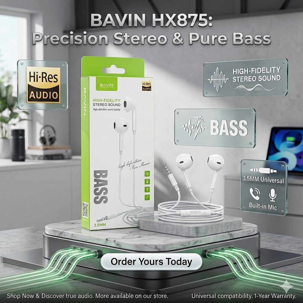 BAVIN HX875 High-Fidelity Stereo Earphones