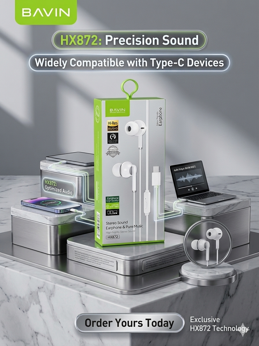 BAVIN HX872 Hi-Res Type-C Earphones