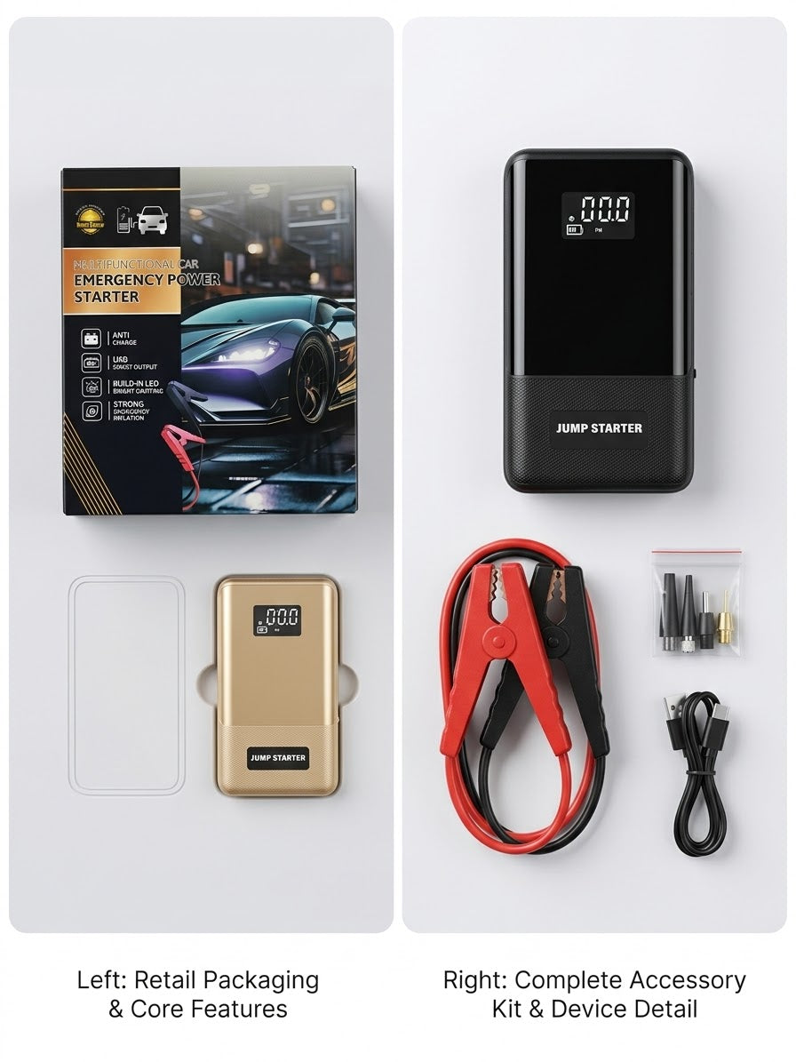Multifunctional Car Emergency Power Starter & Air Pump